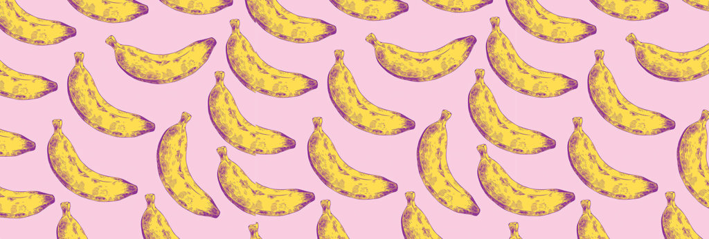 A collage of drawings of bananas