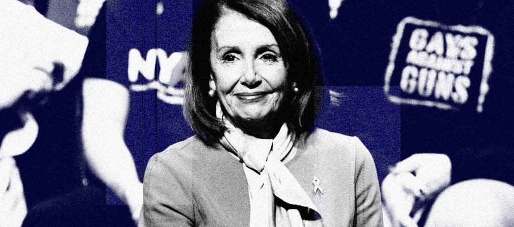 Nancy Pelosi the speaker of the house smiling